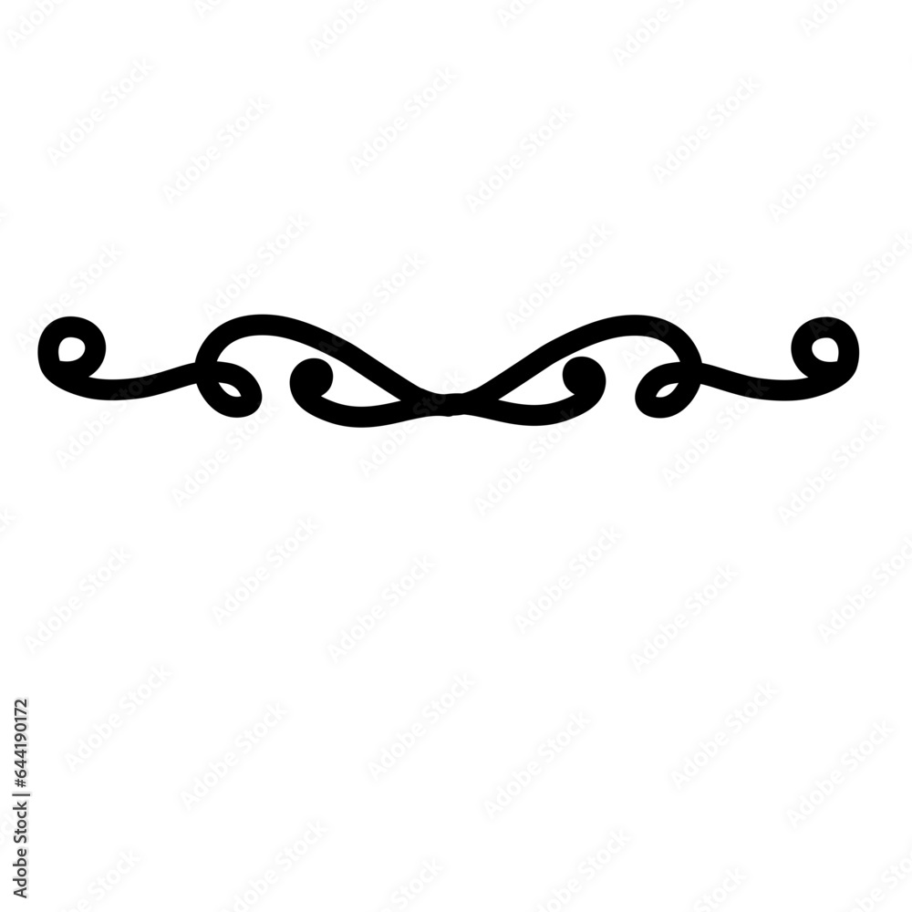 curl divider decoration