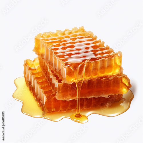 Honeycomb Stacked on White Background