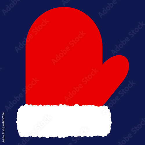 simple vector illustration winter red glove