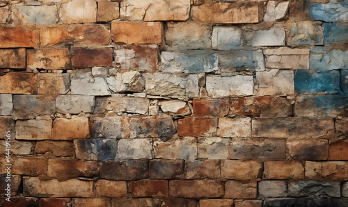 Vintage background of an old red brick wall.