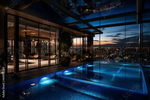 Luxury Penthouse with Rooftop Pool - AI Generated © ArquitecAi
