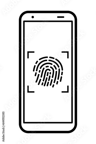 スマホの指紋認証画面