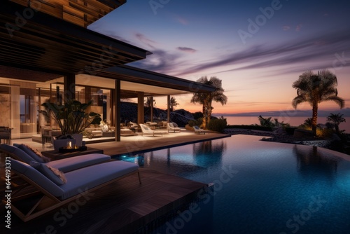 Luxury Villa with Gorgeous Outdoor Pool - AI Generated © ArquitecAi