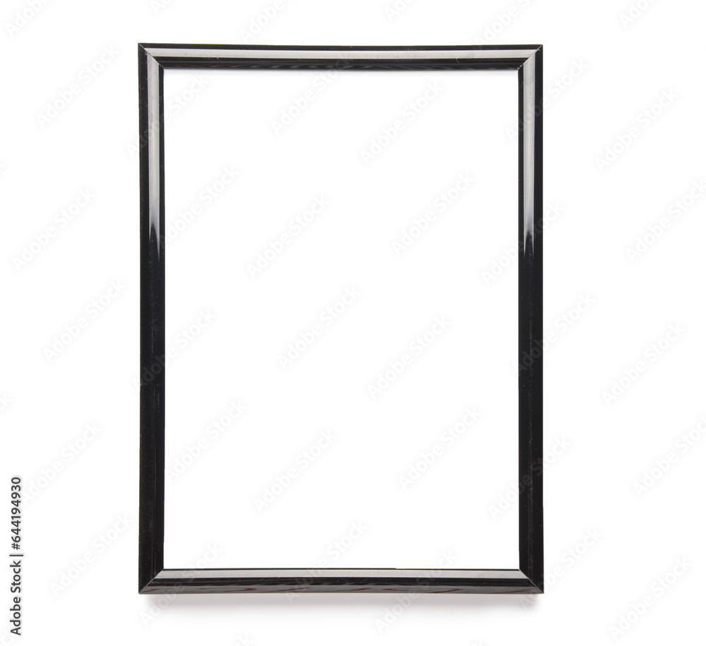 Blank picture frame on white background