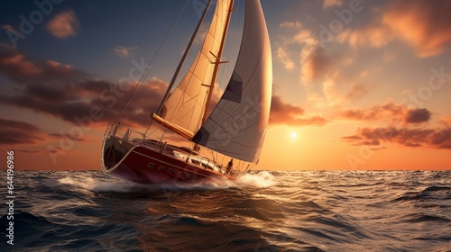 yacht in the sea sunny day. © Yahor Shylau 