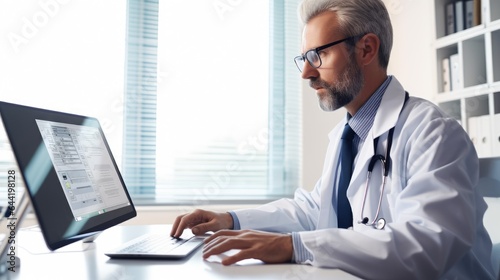 Doctor looking at patient h...