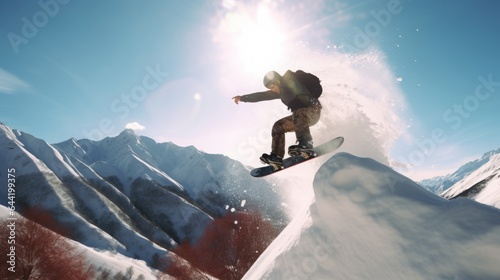 snowboarding jumping. © Yahor Shylau 
