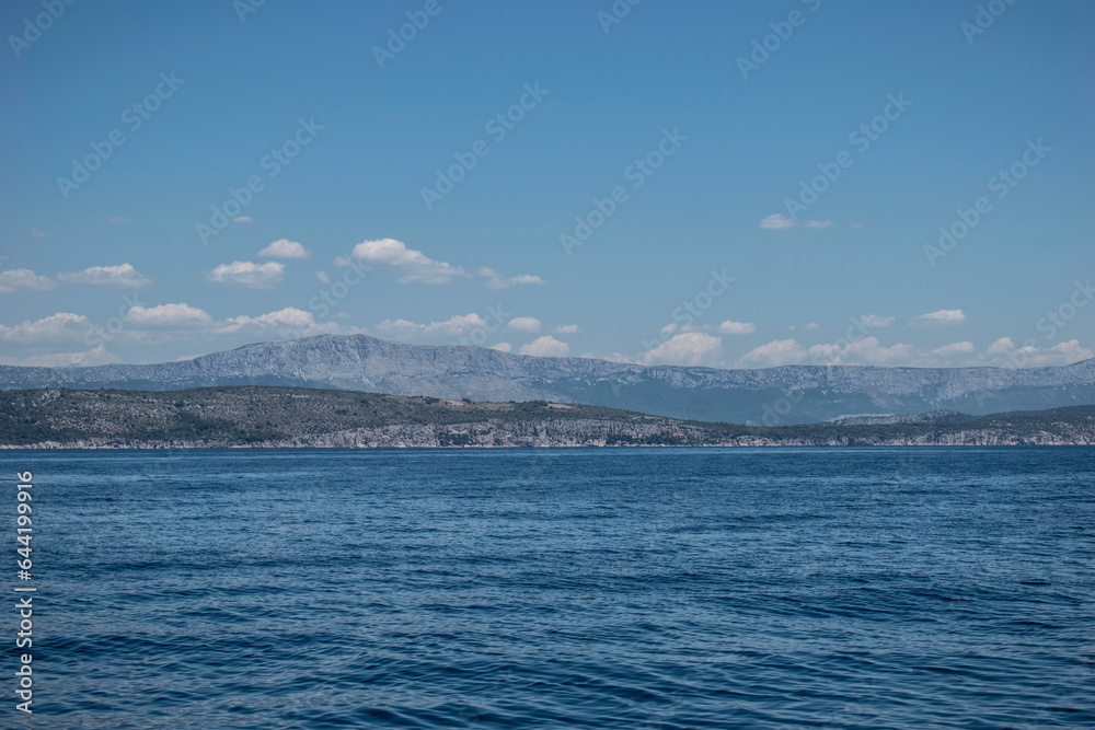 croatian sea and blue sky