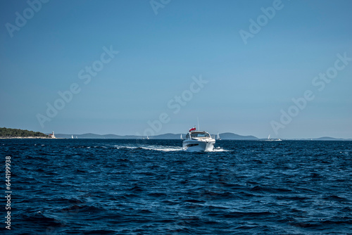 ship/boat at blue sea in croatia