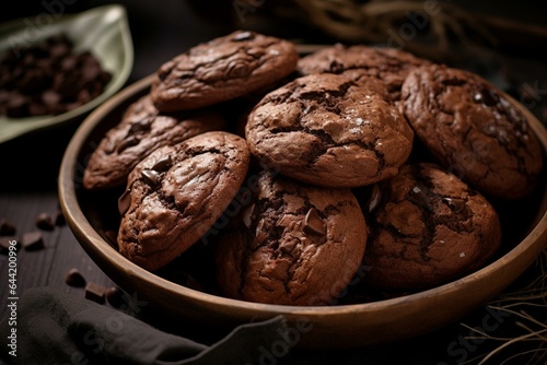 Chocolaty muffin-flavored cookies. Generative AI