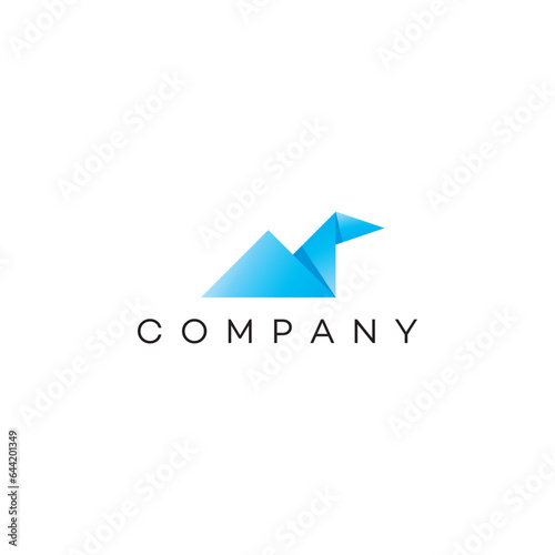 Free Download Paper bird Logo, design, brand identity, icon, trademark, company logo, monogram editable - GFXLoad