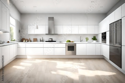 modern kitchen interior with kitchen © zooriii arts