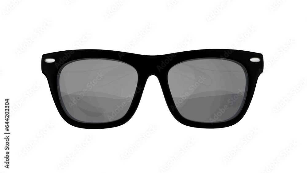 Black frame eyeglasses isolated on transparent and white background. Glasses concept. 3D render Black frame eyeglasses isolated on transparent and white background. Glasses concept. 3D render
