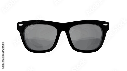 Black frame eyeglasses isolated on transparent and white background. Glasses concept. 3D render