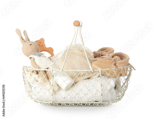 Basket with gifts for baby ...