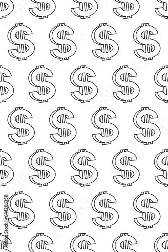 Abstract contour dollar pattern