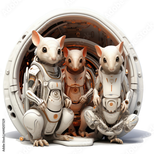 An Armadillos T-shirt Design set in a futuristic space station, with armadillos as intergalactic travelers exploring the cosmos from their advanced outpost, Generative Ai photo