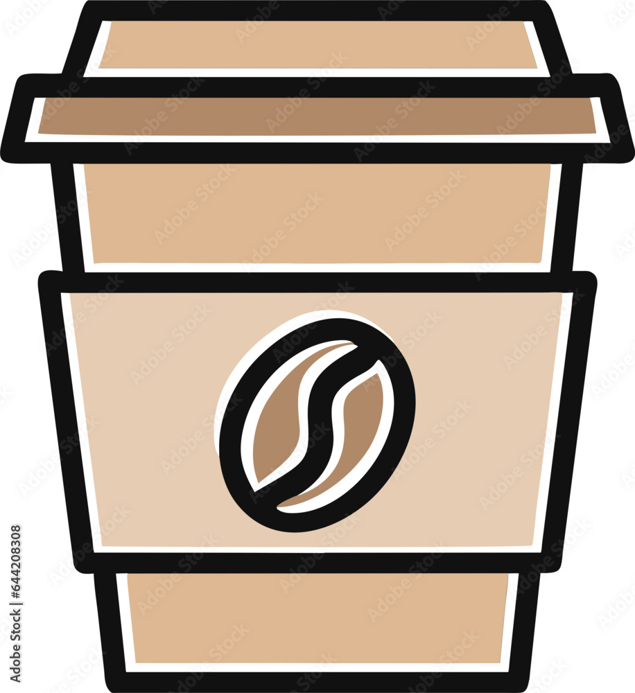 Delicious coffee paper cup icon Delicious coffee paper cup icon
