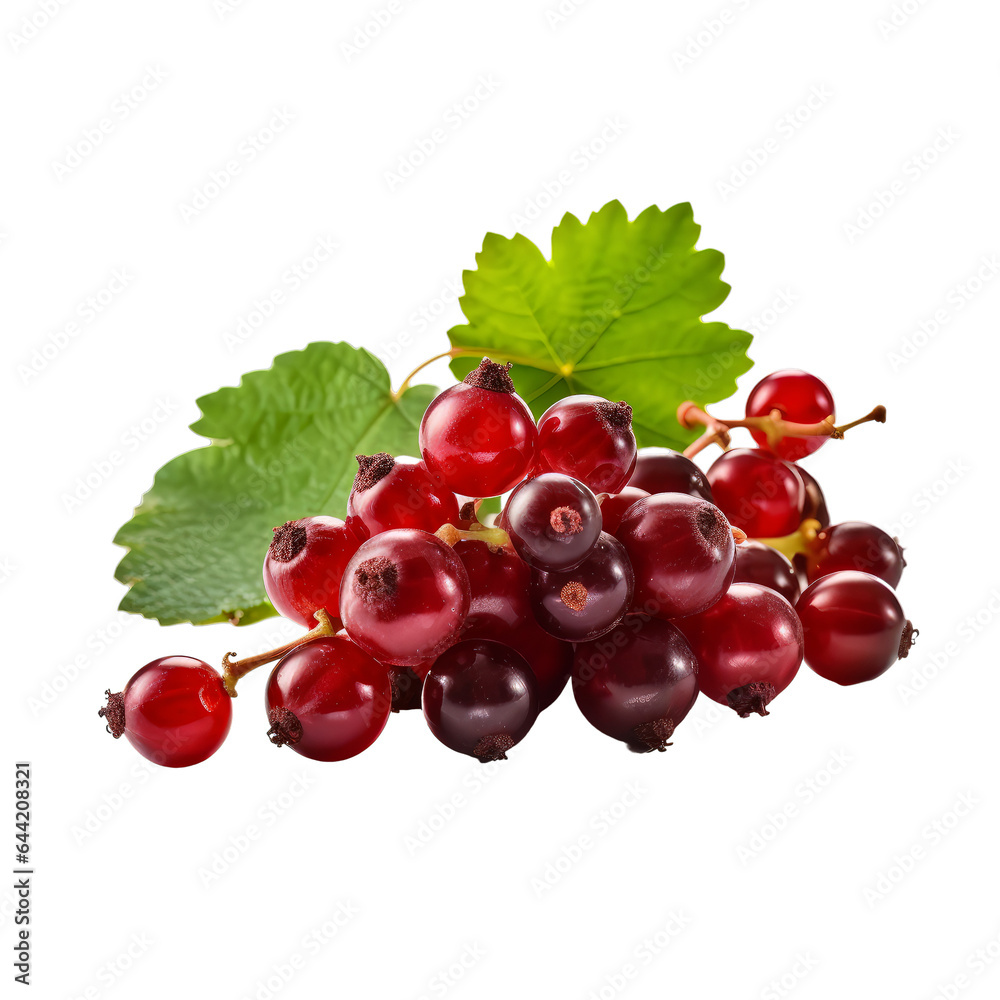 Currant isolated on transparent background. Concept of healthy fruit and healthy food.