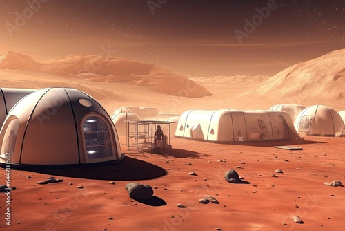 Mars colonization, space exploration concept