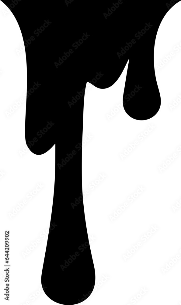 Paint drop vector. Dripping liquid. Stream of paint silhouette isolated on white. Paint drop vector. Dripping liquid. Stream of paint silhouette isolated on white.