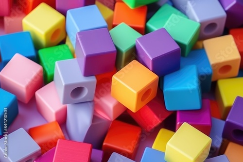 childrens cubes design scattered background