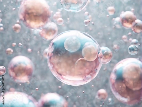 Wallpaper Mural Cosmetics background, pastel Molecules, science background, lab background, herbal leaves, beauty products, bubbles background,Abstract Chemistry generative ai illustration art Torontodigital.ca