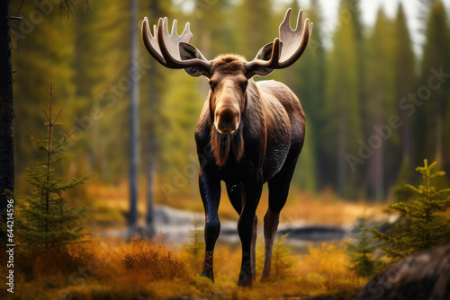 Graceful Moose in its Habitat