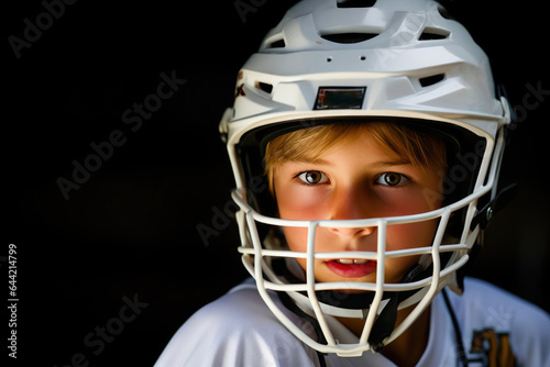 Youth Lacrosse Star in a Close-Up View © AIproduction