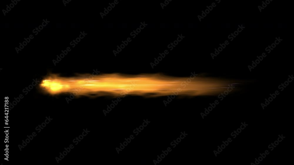 Video of rocket exhaust, ionic propulsion or jet propulsion for a space craft, 4k 24p with alpha channel for transparent background and simple compositing	