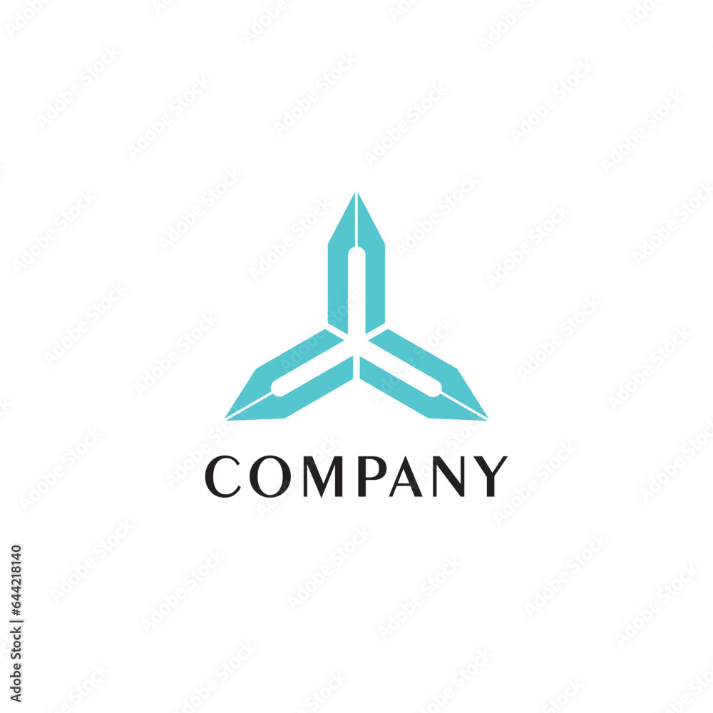 Towers Logo Trangle Logo, design, brand identity, icon, trademark, company logo, monogram editable