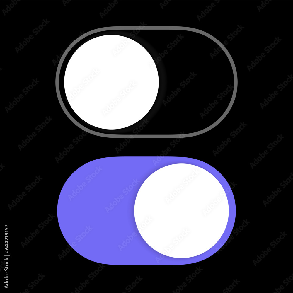 Toggle Switch Button, Smartphone Switcher, Settings Element Toggle Switch Button, Smartphone Switcher, Settings Element