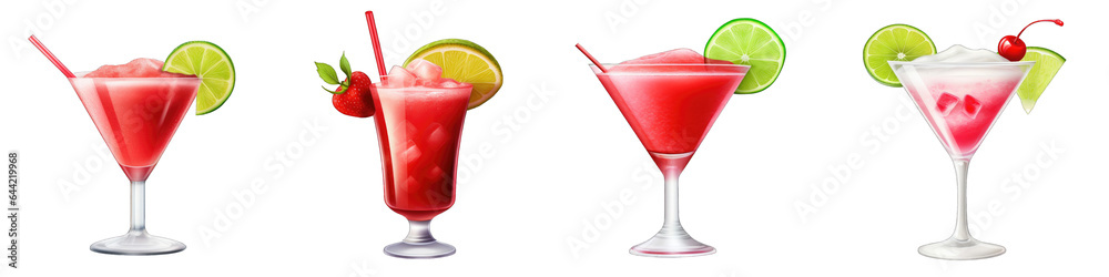 Daiquiri clipart collection, vector, icons isolated on transparent