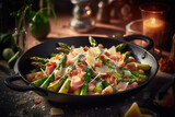 Asparagus with Ham and Parmesan Chees, Generative AI