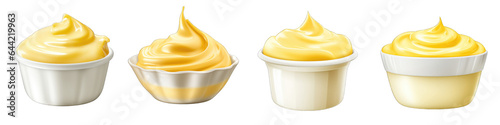 Custard clipart collection, vector, icons isolated on transparent background