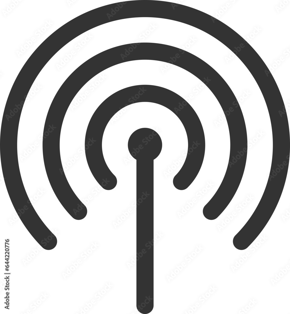 Free wi fi icon. Connection zone wifi vector symbol. Radio waves signal. Free wi fi icon. Connection zone wifi vector symbol. Radio waves signal.