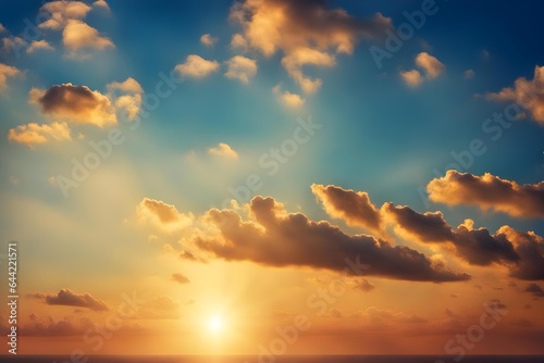 Beautiful sunset and beautiful clouds © Mahrowou