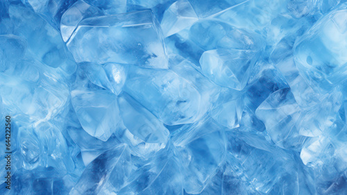 Minimalistic blue ice texture with delicate geometric shapes