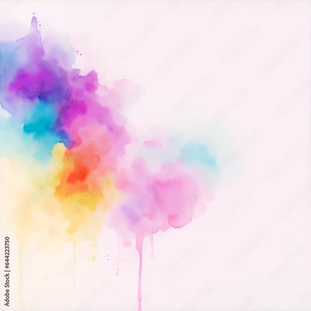 Fototapeta premium Abstract watercolor on a white background. The color splashes on the paper.