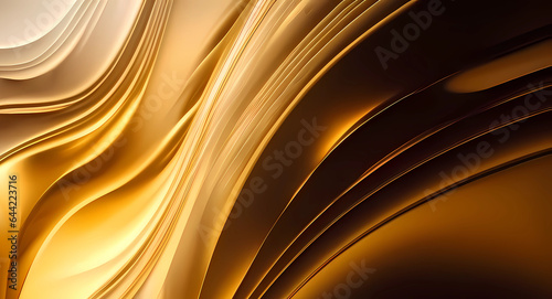 Abstract Background with Golden Waves
