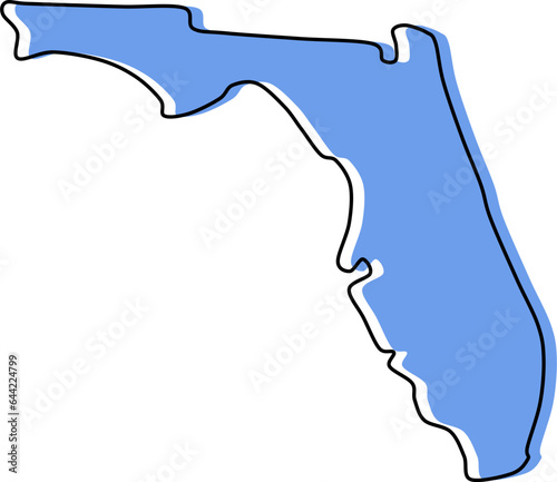 florida map florida outline vector