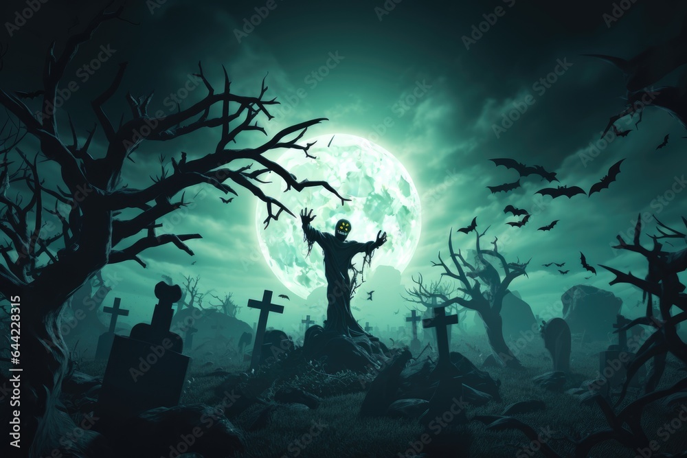 Zombie Rising Out Of A Graveyard cemetery Zombie Rising Out Of A Graveyard cemetery