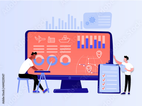 business meeting with graph