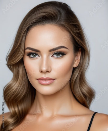 Portrait of a beautiful woman with natural make-up