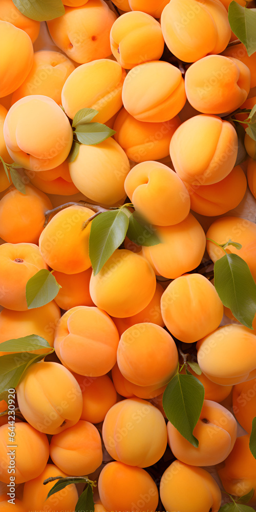 Fresh delicious apricots, fruit background Fresh delicious apricots, fruit background