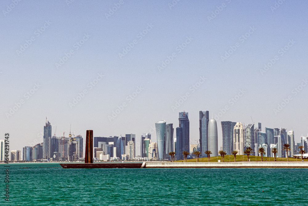 Fototapeta premium Modern Buildings in Doha Corniche, Qatar