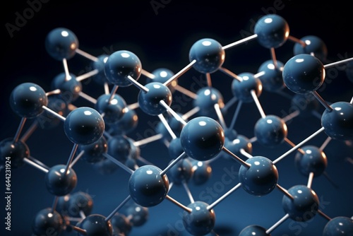 Arrangement of carbon atoms forming molecules. Generative AI