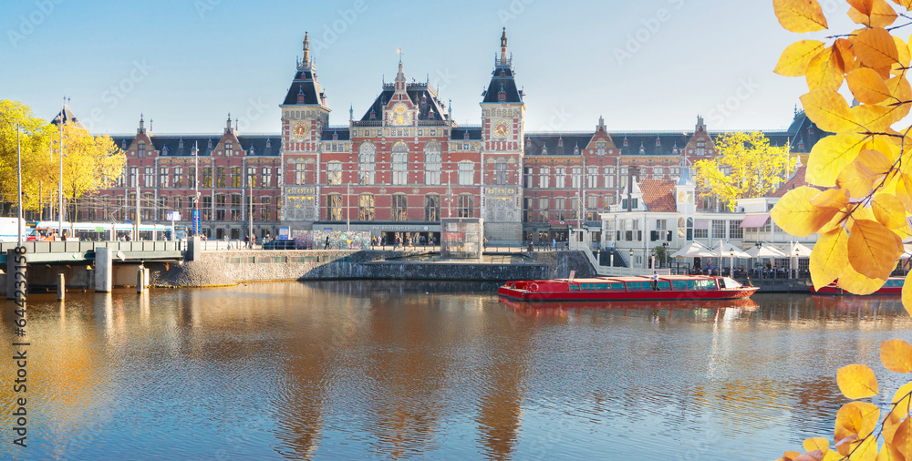 Obraz premium cityscape of Amsterdam at night