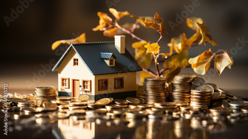 Dream Home Realized Miniature House Model Symbolizing Mortgage Concept 