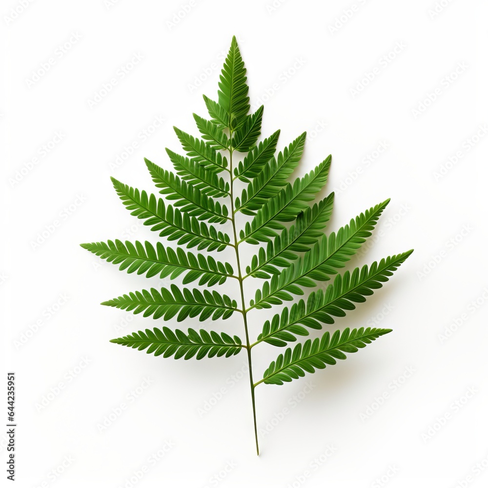 Photo of Hemlock Leaf isolated on a white background Photo of Hemlock Leaf isolated on a white background